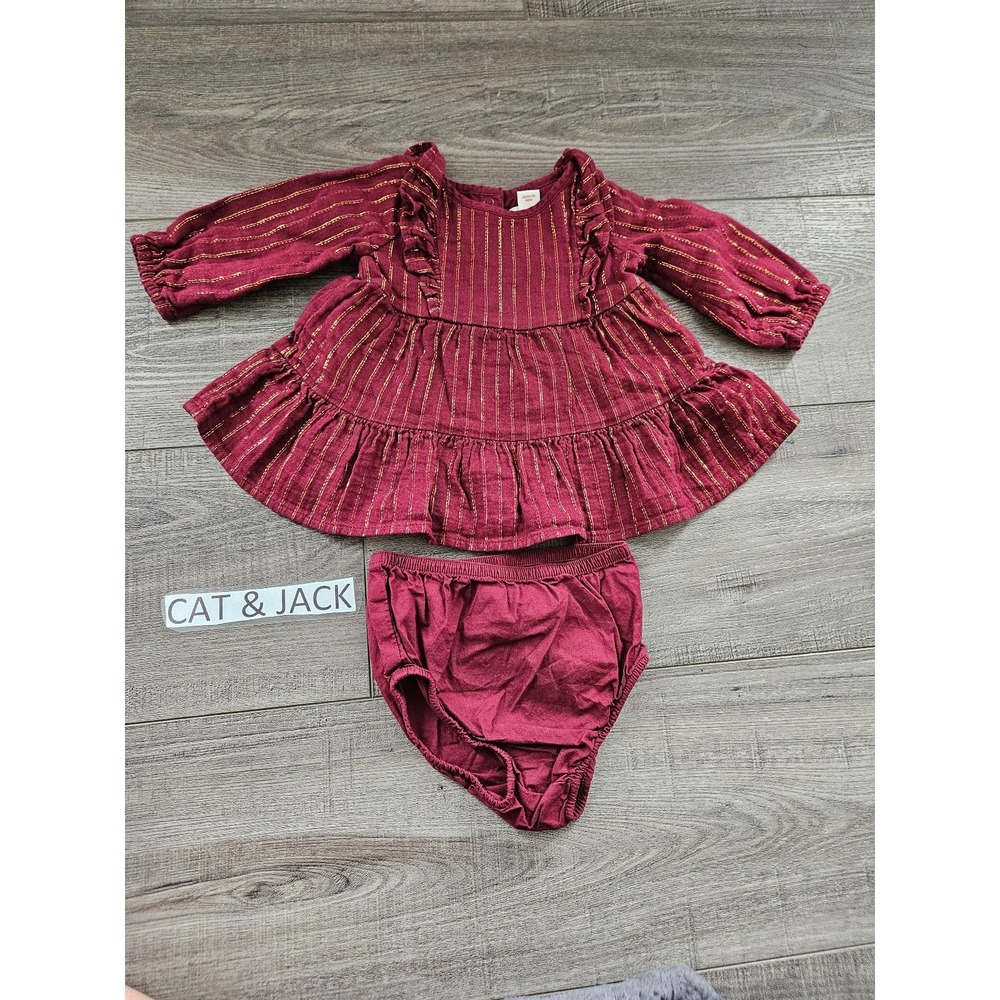 Cat and jack baby girl set 0-3 mos